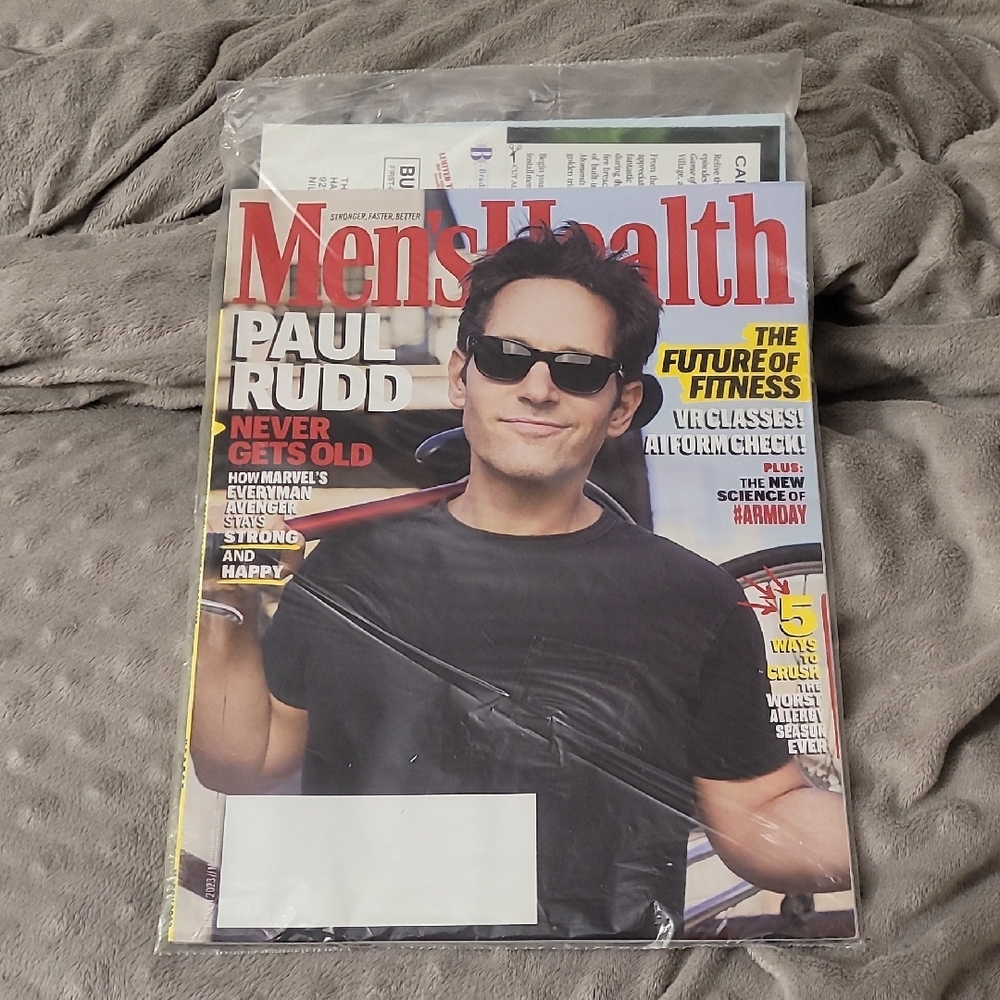 5/$25 Men's Health Magazine with Paul Rudd Cover